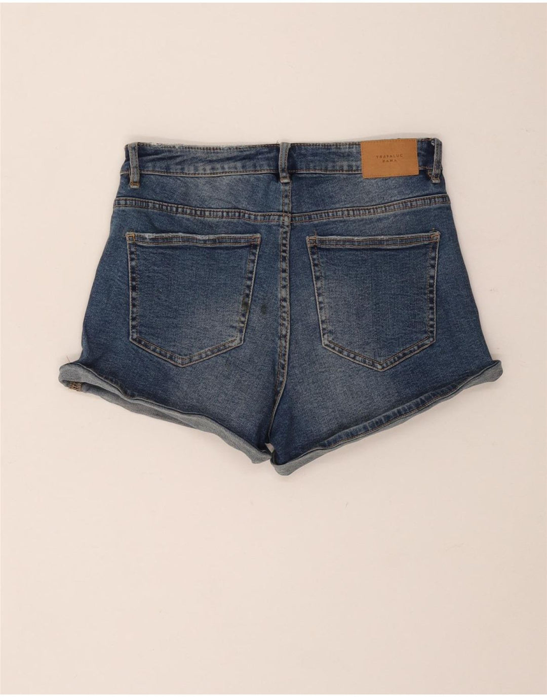 Zara Womens Distressed Denim Shorts EU 36 XS W26  Blue