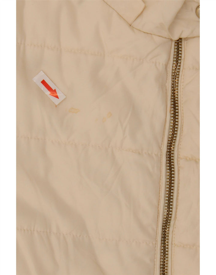 Zara Womens Oversized Padded Jacket UK 10 Small White Polyester