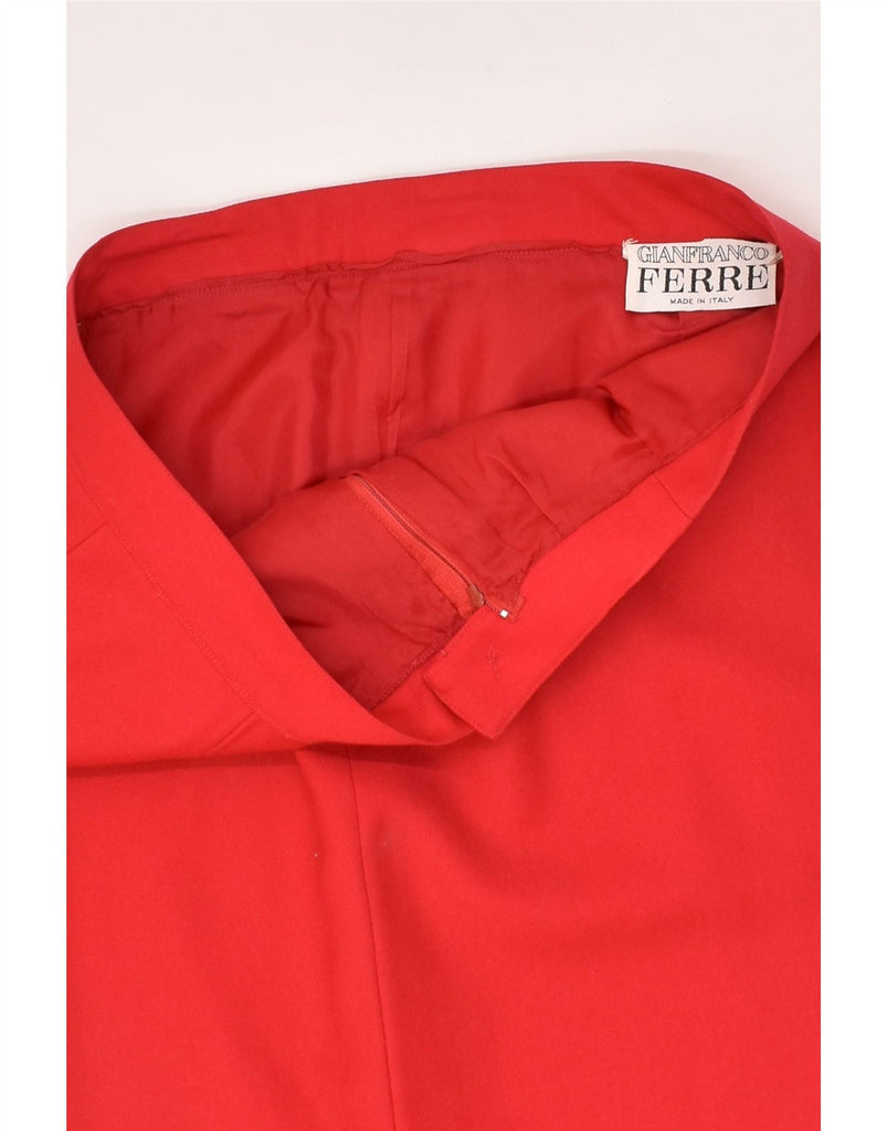 GIANFRANCO FERRE Womens Straight Skirt W34 Large  Red Wool | Vintage Gianfranco Ferre | Thrift | Second-Hand Gianfranco Ferre | Used Clothing | Messina Hembry 