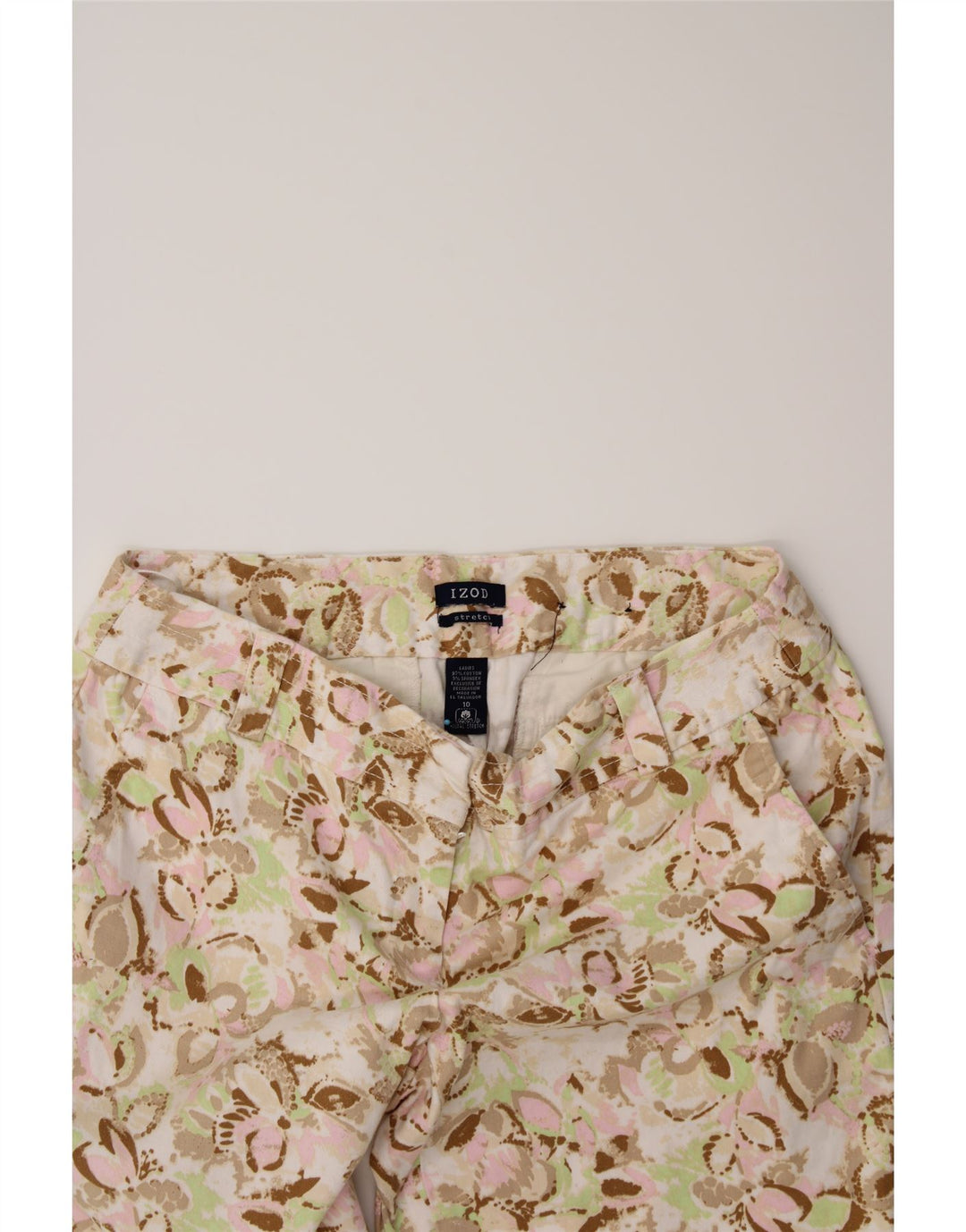 IZOD Womens Capri Trousers US 10 Large W34 L22 Multicoloured Floral Vintage Izod and Second-Hand Izod from Messina Hembry 