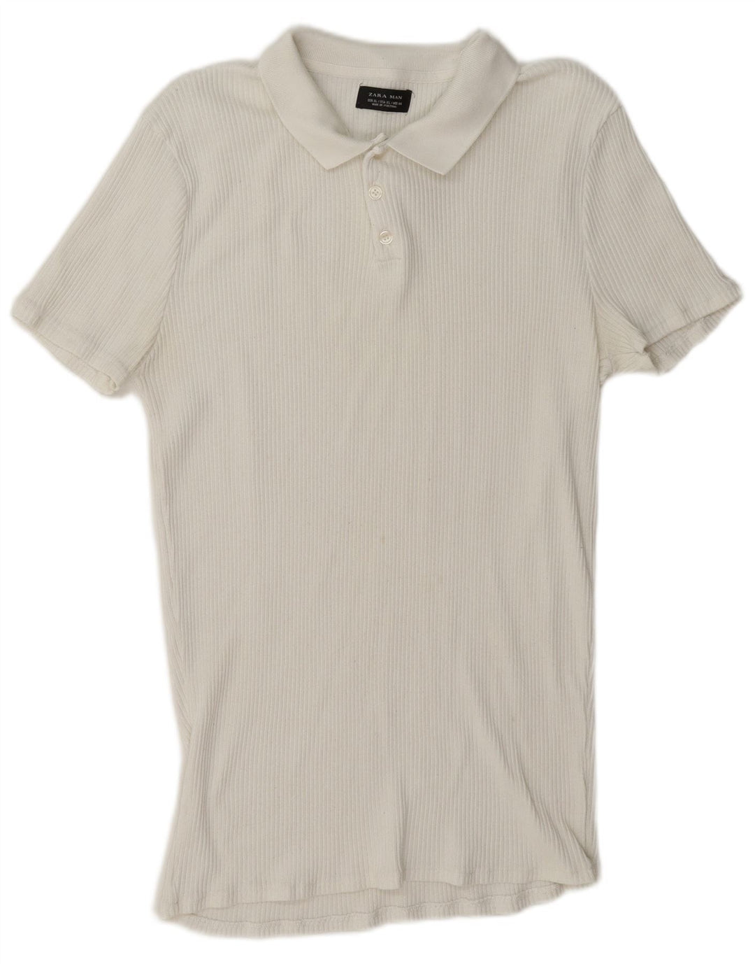 Zara Mens Polo Shirt XL White