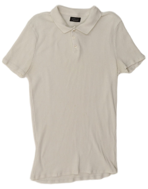 Zara Mens Polo Shirt XL White