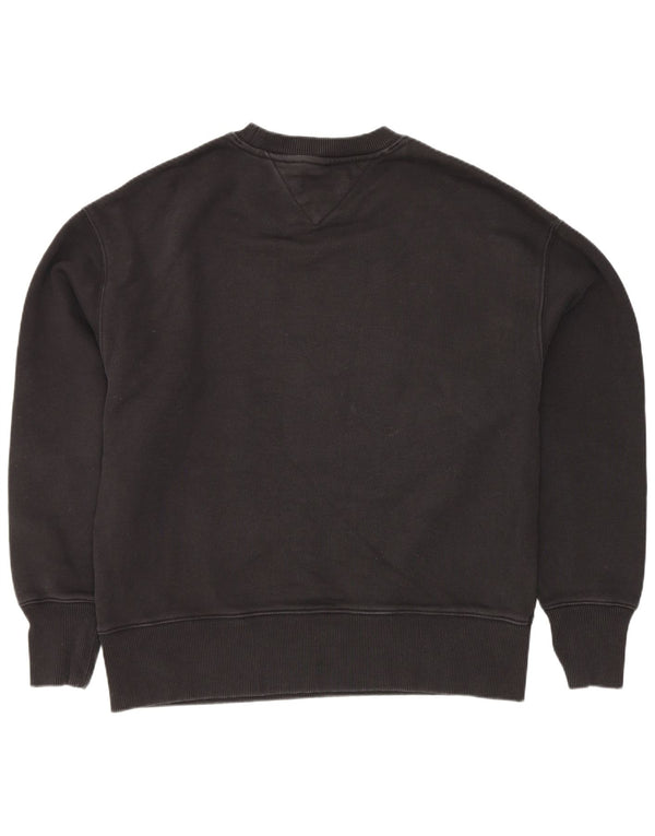 Tommy Hilfiger Mens Graphic Sweatshirt Jumper Small Black Cotton