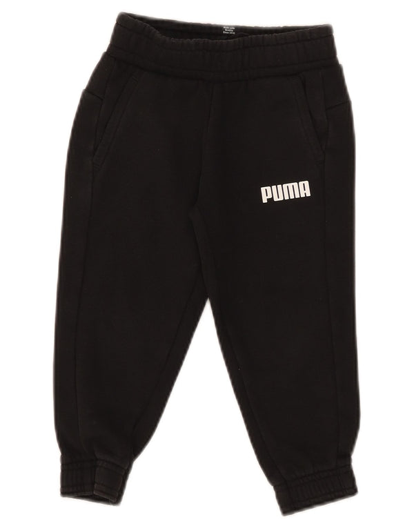 Puma Boys Graphic Tracksuit Trousers Joggers 2-3 Years  Black Cotton