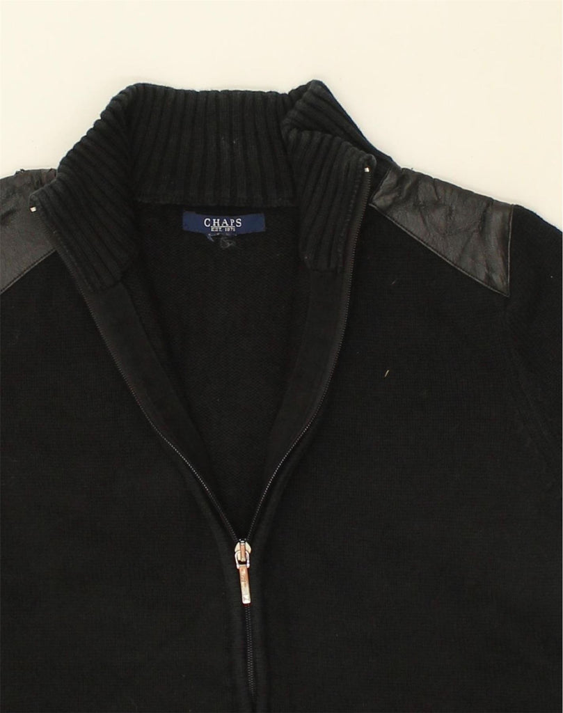 CHAPS Womens Cardigan Sweater UK 12 Medium Black Cotton | Vintage Chaps | Thrift | Second-Hand Chaps | Used Clothing | Messina Hembry 