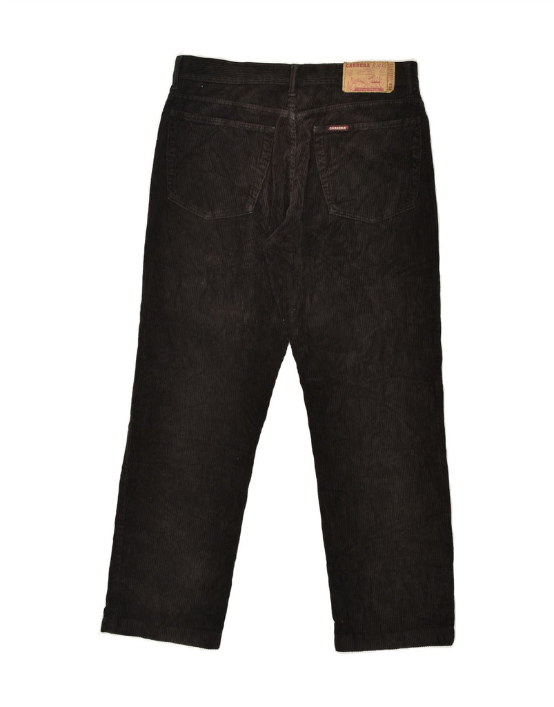 CARRERA Mens Straight Corduroy Trousers IT 48 Medium W30 L28  Black Cotton | Vintage Carrera | Thrift | Second-Hand Carrera | Used Clothing | Messina Hembry 