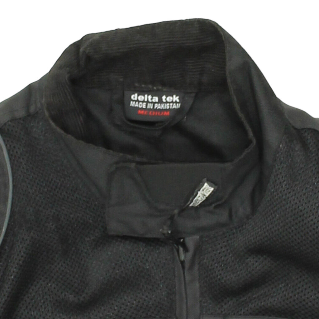Delta Tek Mens Black Motorcycle Jacket | Vintage Protective Biker Gear VTG | Vintage Messina Hembry | Thrift | Second-Hand Messina Hembry | Used Clothing | Messina Hembry 