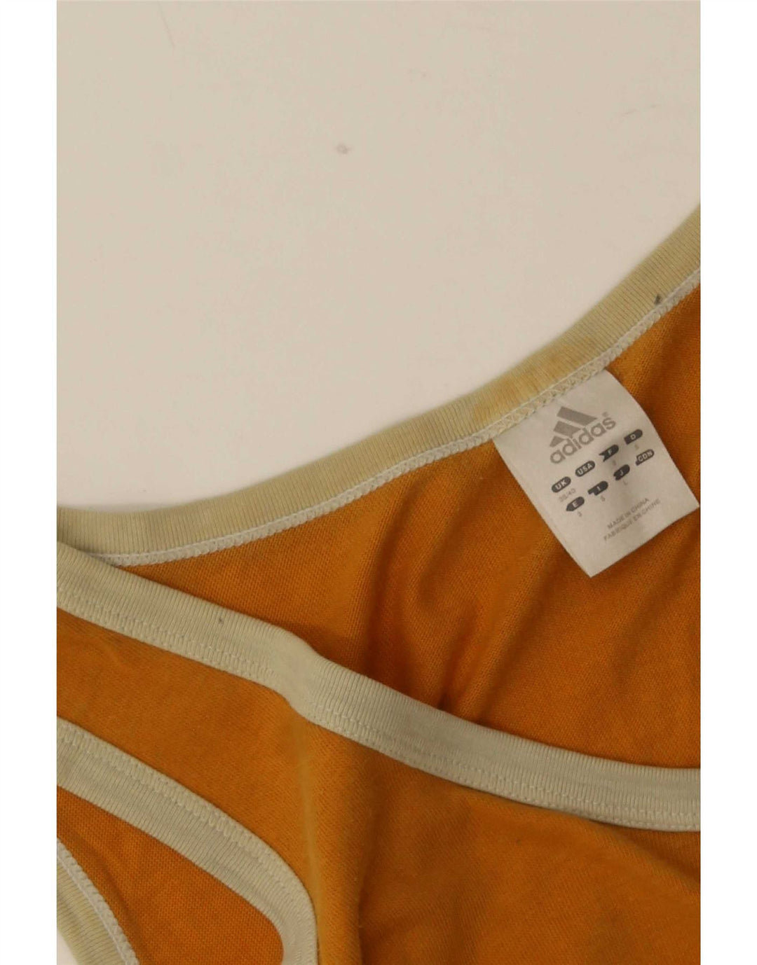 Adidas Mens Vest Top UK 38/40 Medium Orange Colourblock