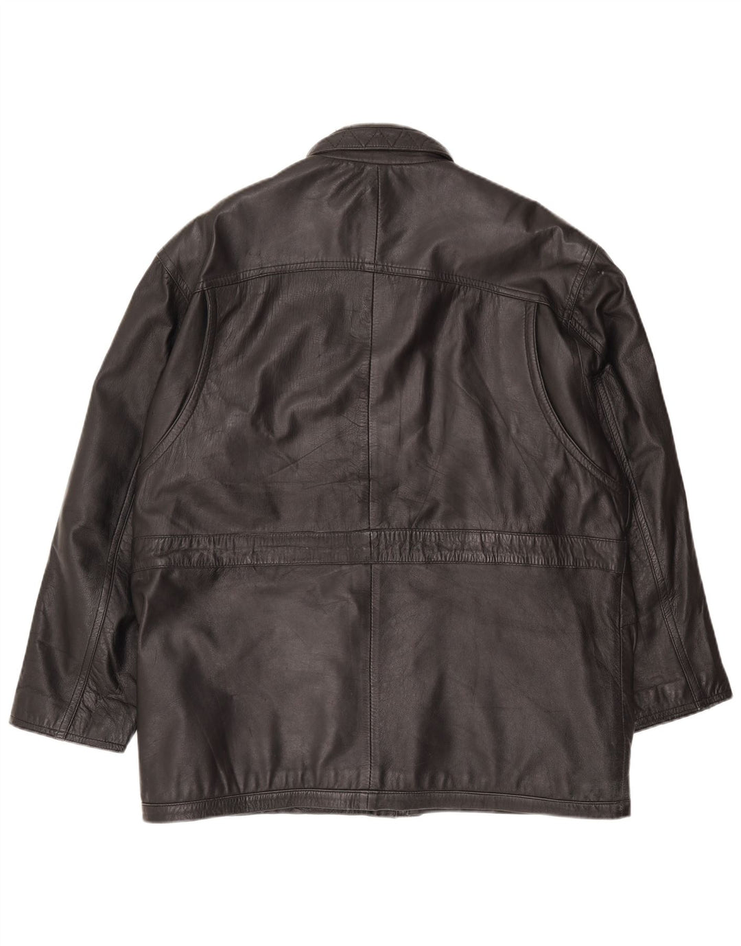 Pointers Mens Leather Jacket UK 40 Large Black Leather