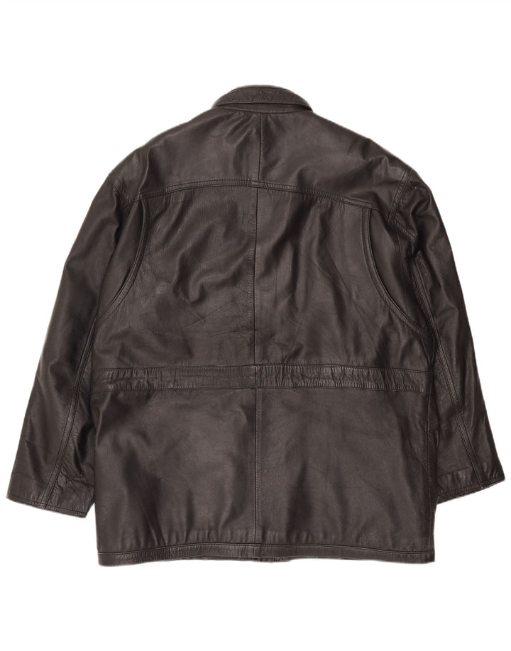 Pointers Mens Leather Jacket UK 40 Large Black Leather