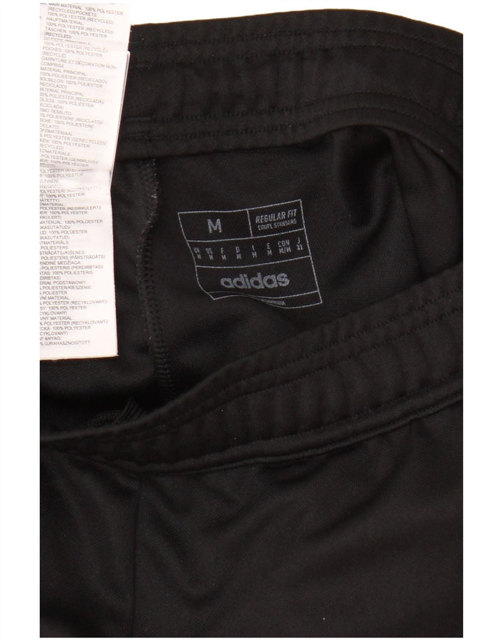 Adidas Mens Regular Fit Tracksuit Trousers Medium  Black Polyester