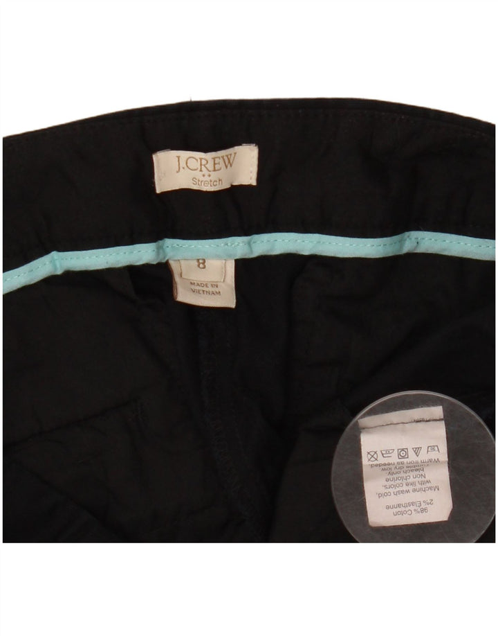 J. Crew Womens Slim Cropped Trousers US 8 Medium W32 L26 Black Cotton