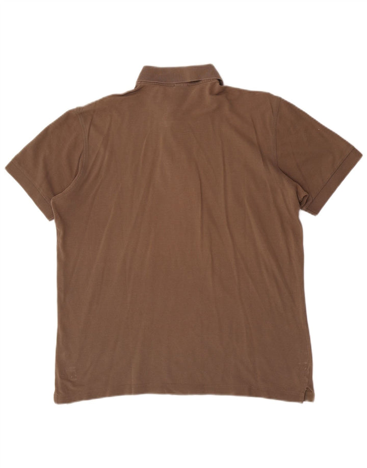 Hugo Boss Mens Polo Shirt Small Brown Cotton