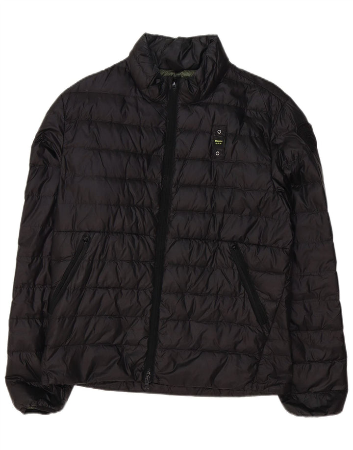Blauer Mens Padded Jacket UK 38 Medium Black Polyester