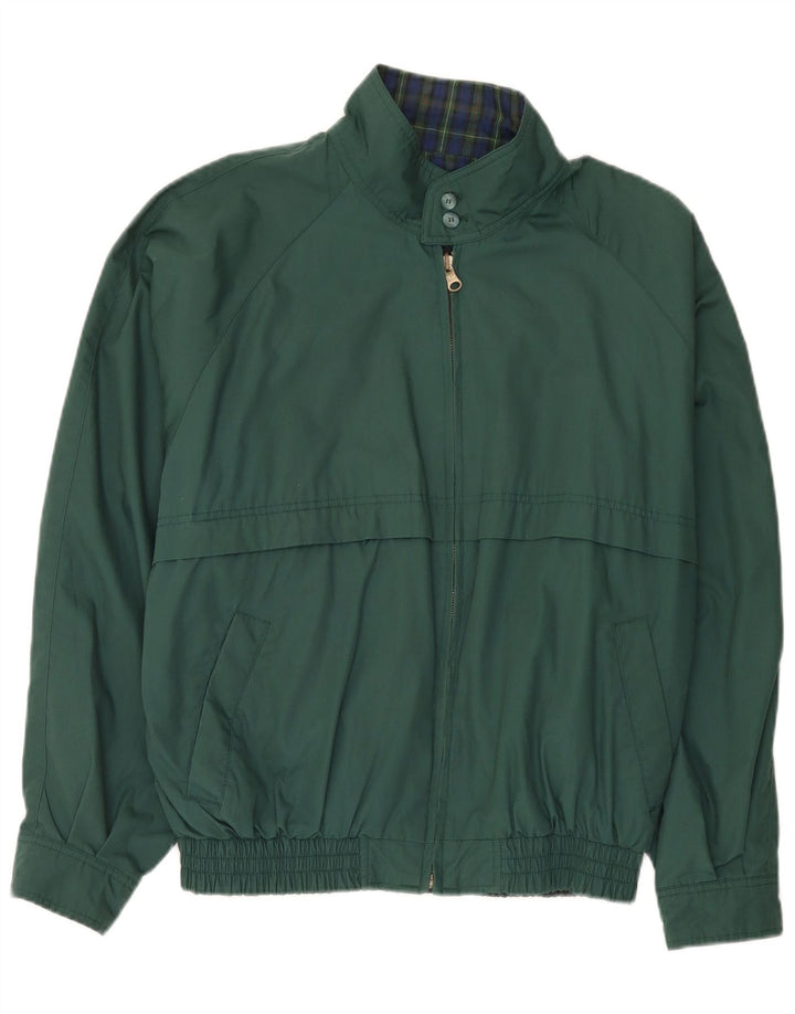 Vintage Mens Reversible Jacket UK 38 Medium Green Polyester