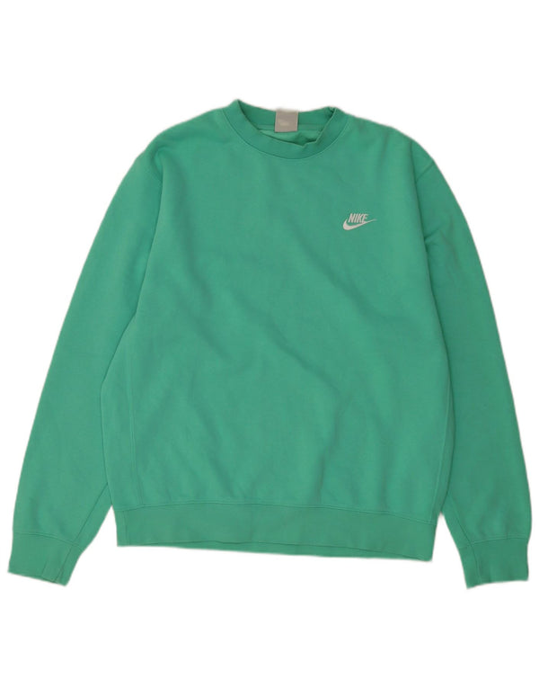 Nike Mens Sweatshirt Jumper Medium Green Cotton