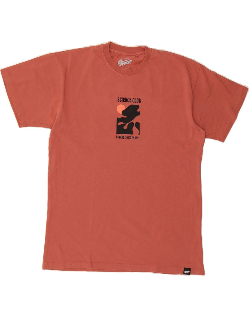 PULL & BEAR Mens Graphic T-Shirt Top Medium Pink Vintage Pull & Bear and Second-Hand Pull & Bear from Messina Hembry 