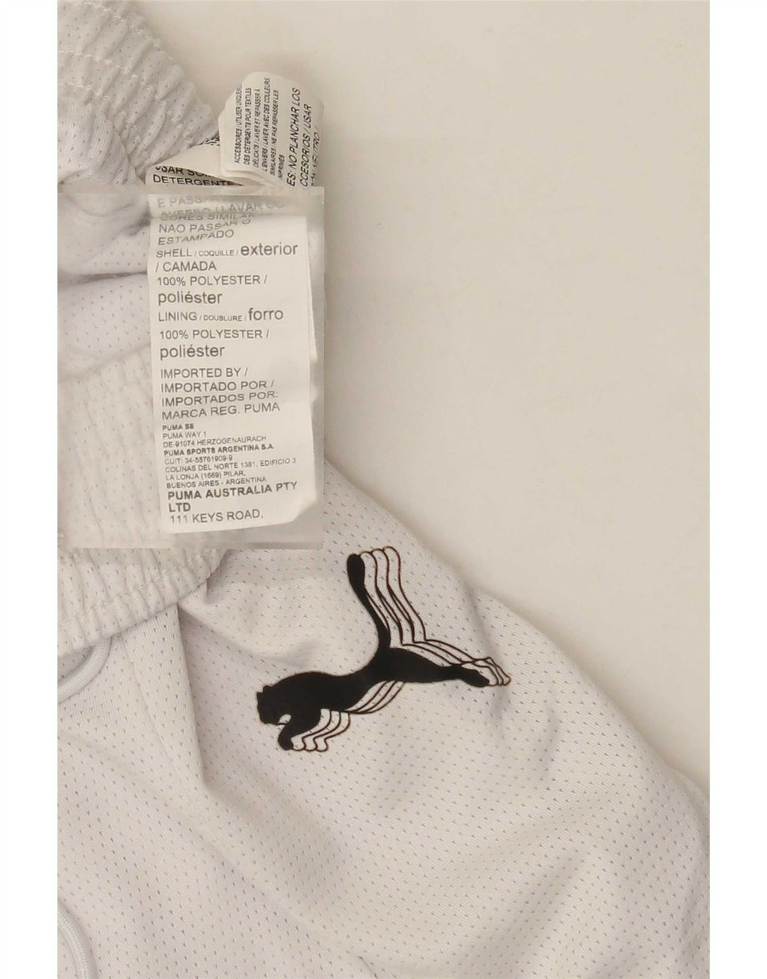 Puma Womens Sport Shorts UK 8 Small White Polyester