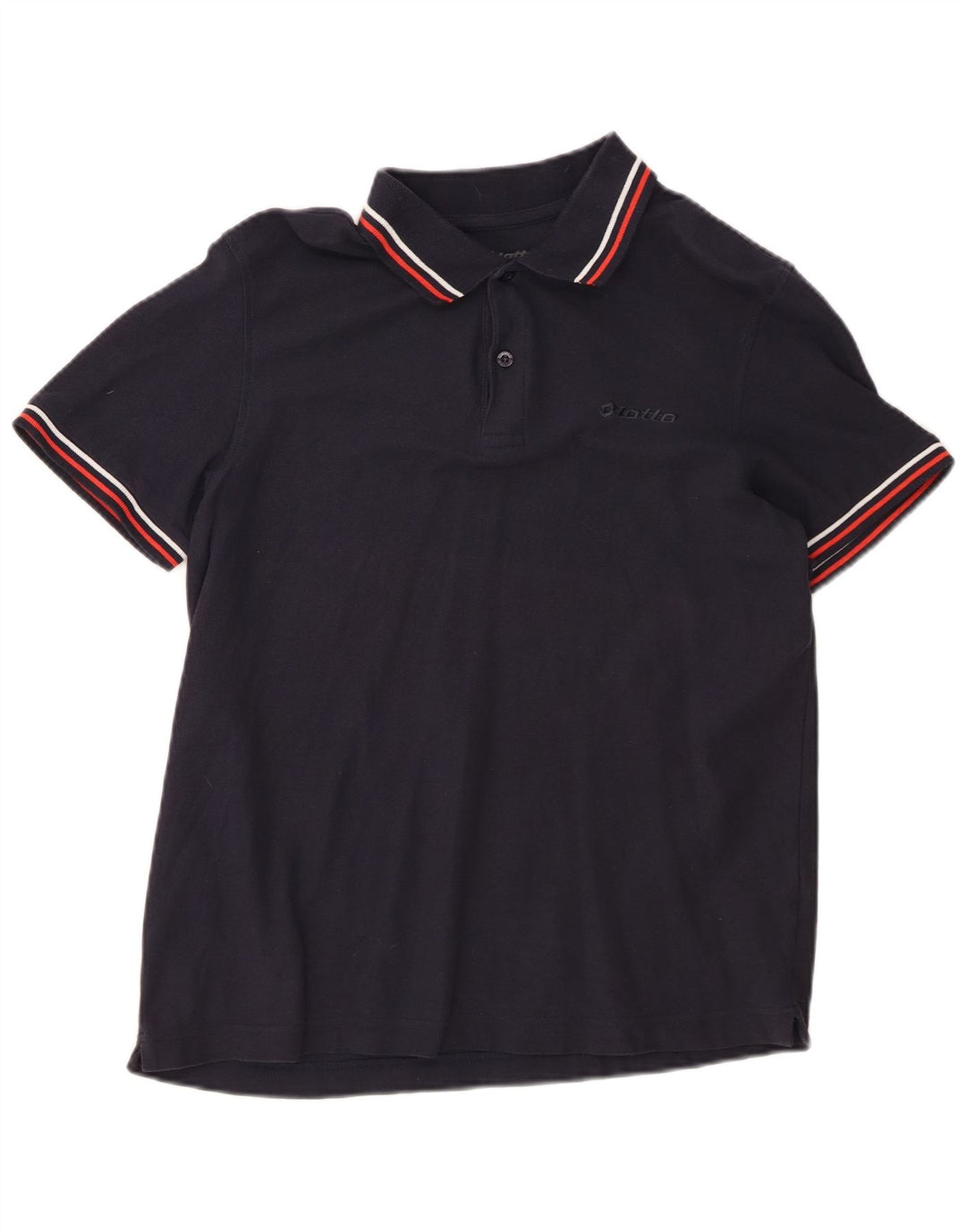 Lotto Mens Polo Shirt Medium Navy Blue Cotton