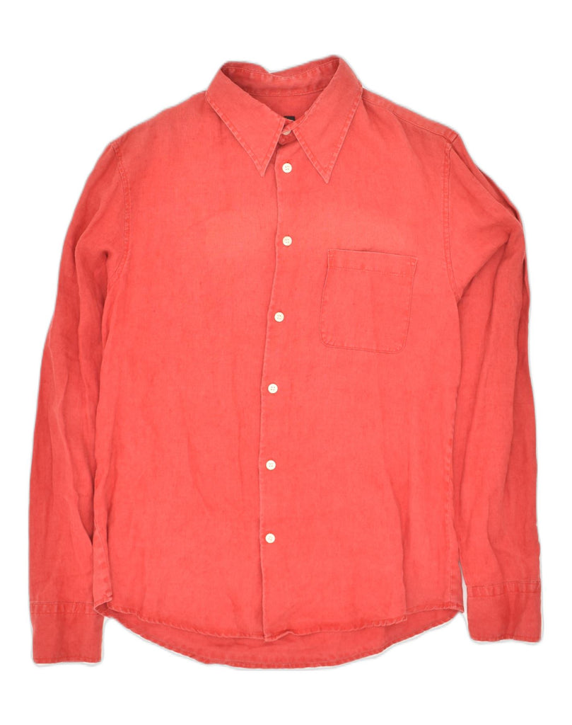 CALVIN KLEIN Mens Shirt Medium Red Cotton | Vintage Calvin Klein | Thrift | Second-Hand Calvin Klein | Used Clothing | Messina Hembry 