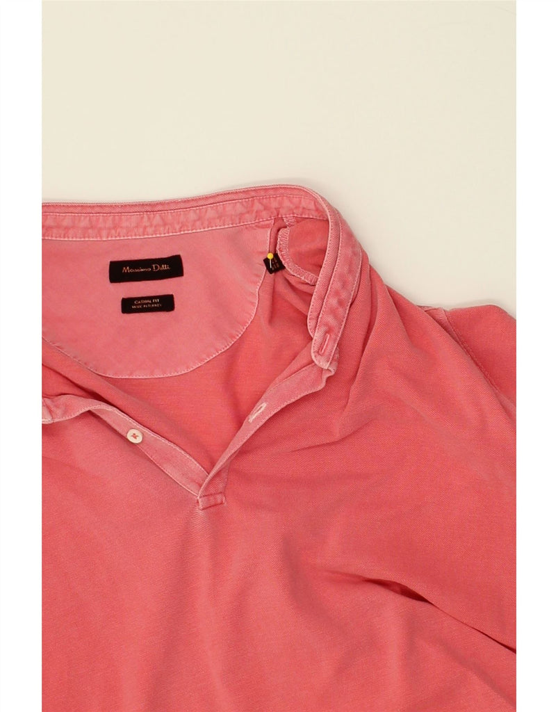 MASSIMO DUTTI Mens Casual Fit Polo Shirt 2XL Pink | Vintage Massimo Dutti | Thrift | Second-Hand Massimo Dutti | Used Clothing | Messina Hembry 