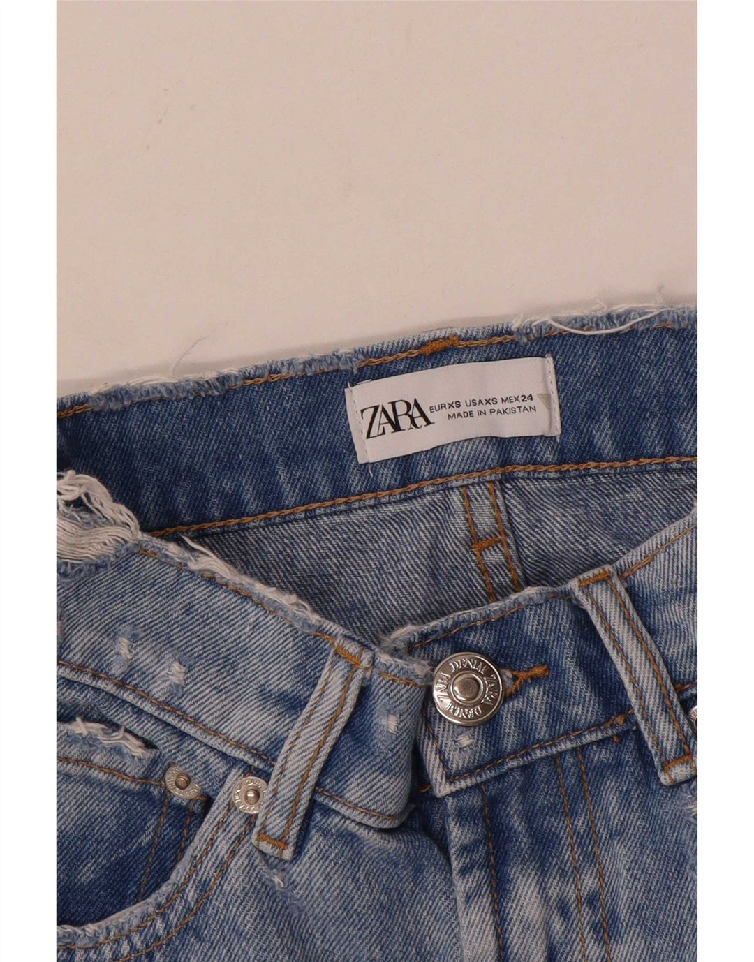 Zara Womens Mini Denim Skirt XS W24 Blue