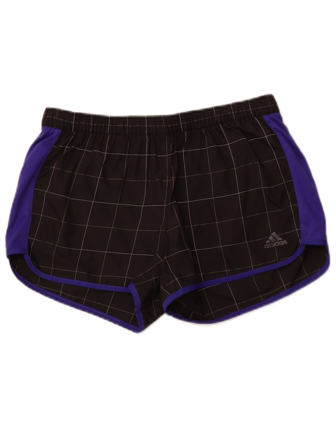ADIDAS Womens Sport Shorts UK 10 Small Black Check