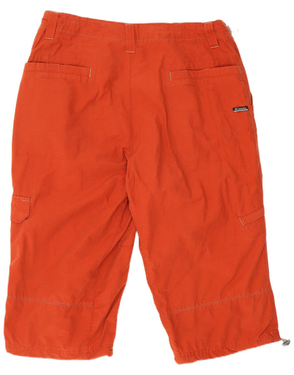 Columbia Mens Cargo Shorts W34 Large Orange Cotton