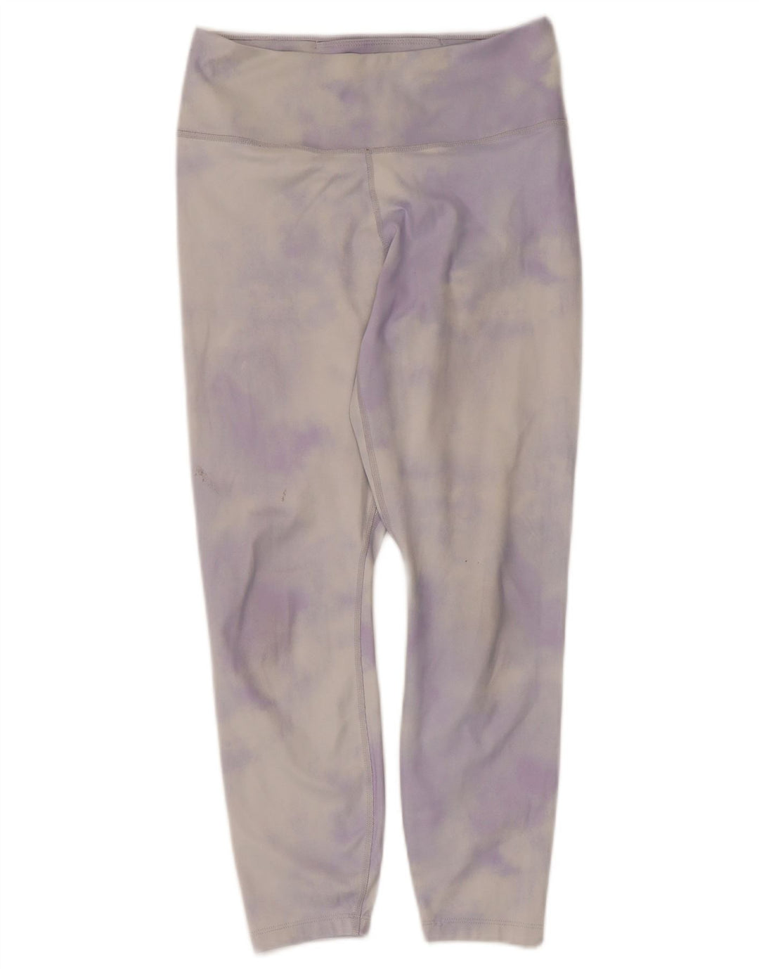 Nike Womens Dri Fit Capri Leggings UK 8 Small Purple Tie Dye Polyester