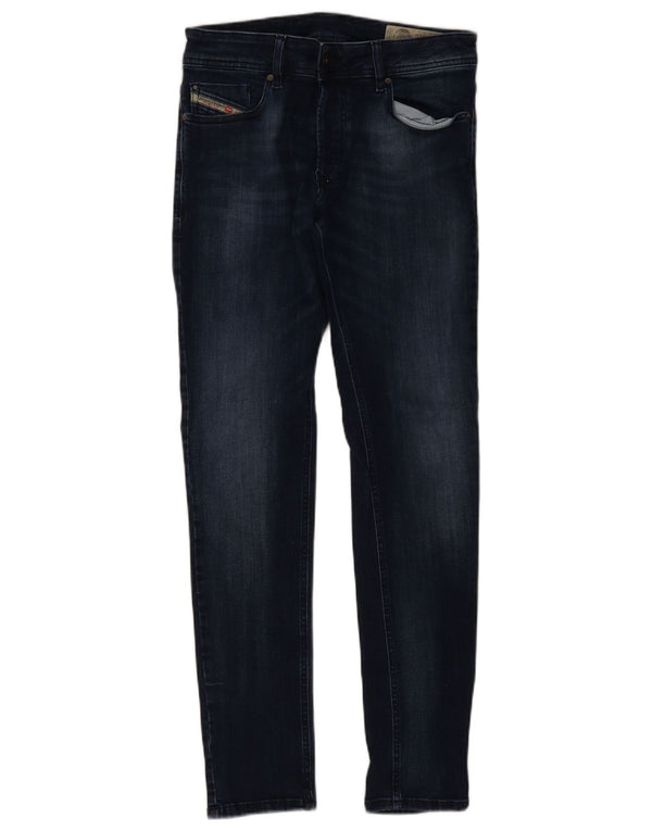 Diesel Mens Skinny Jeans W32 L32 Navy Blue Cotton