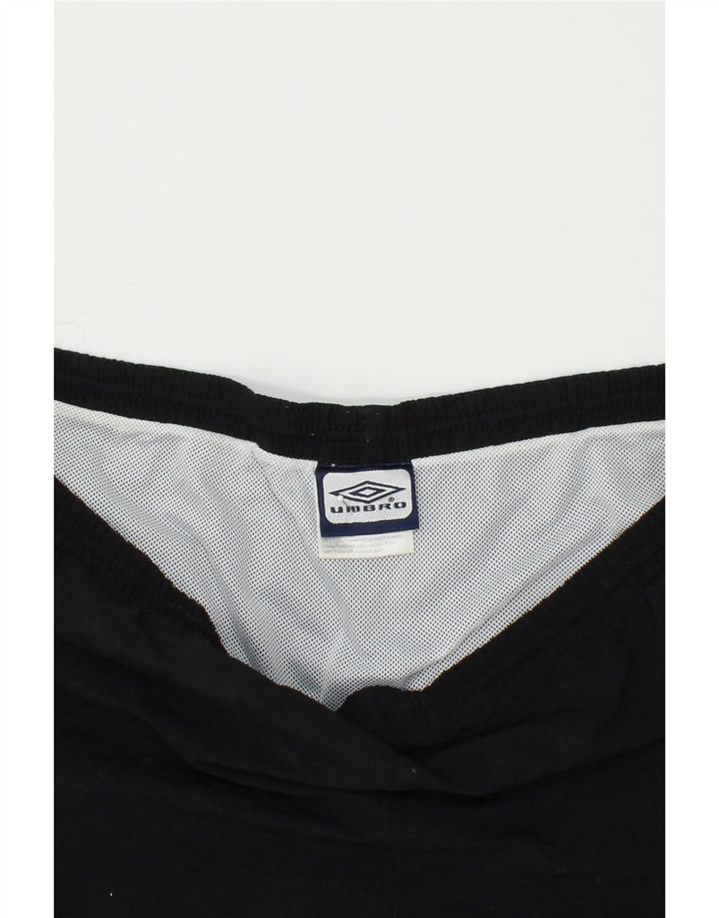 UMBRO Mens Graphic Sport Shorts XL Black Polyester | Vintage Umbro | Thrift | Second-Hand Umbro | Used Clothing | Messina Hembry 