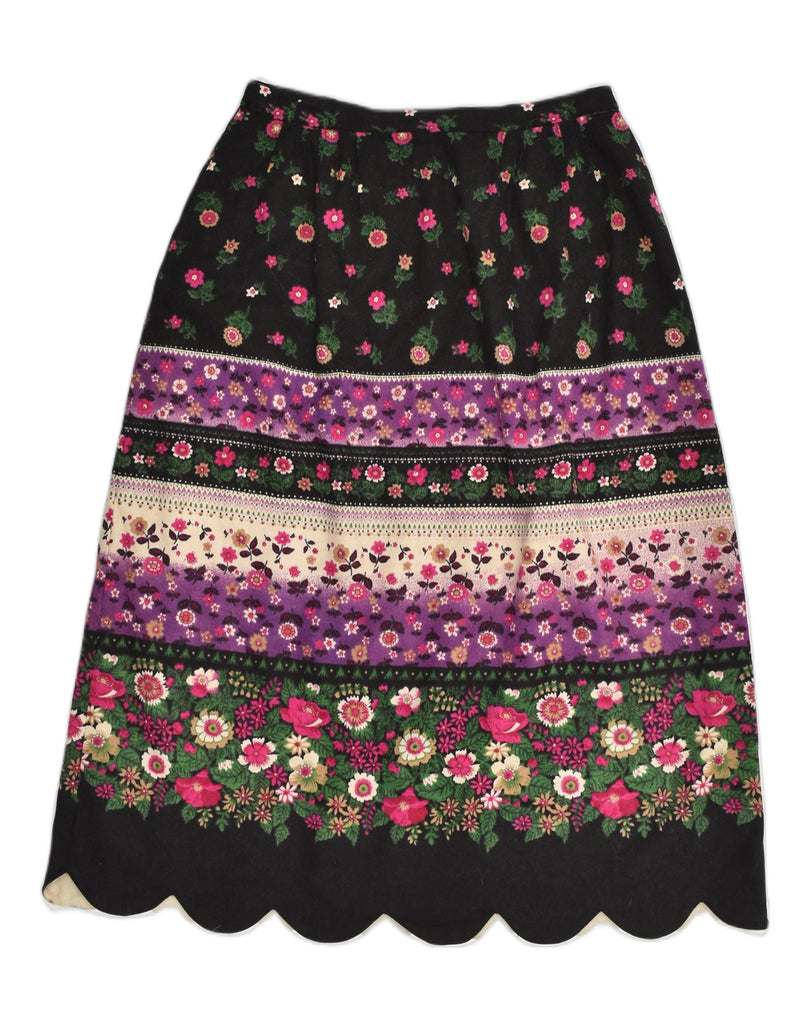 VINTAGE Womens Midi Skirt W28 Small  Multicoloured Floral | Vintage Vintage | Thrift | Second-Hand Vintage | Used Clothing | Messina Hembry 