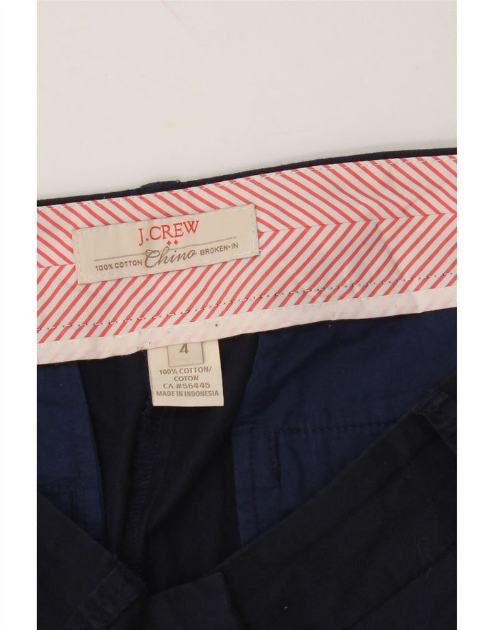J. CREW Womens Chino Shorts US 4 Small W32 Navy Blue Cotton Vintage J. Crew and Second-Hand J. Crew from Messina Hembry 