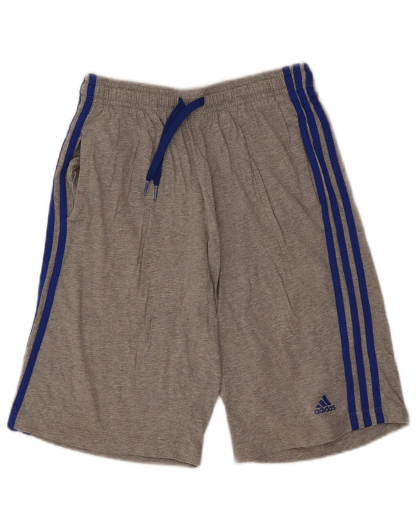 Adidas Boys Sport Shorts 15-16 Years Grey Cotton