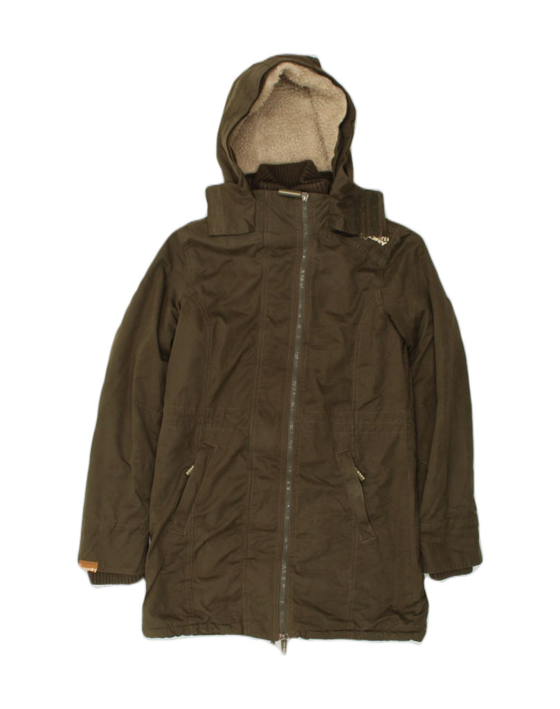 SUPERDRY Womens The Windcheater Hooded Parka Jacket UK 10 Small Khaki | Vintage Superdry | Thrift | Second-Hand Superdry | Used Clothing | Messina Hembry 