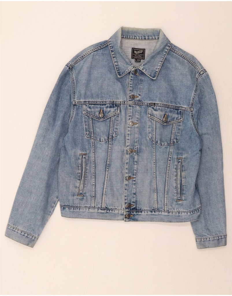 GAS Womens Denim Jacket UK 16  Large Blue Cotton Vintage Gas and Second-Hand Gas from Messina Hembry 