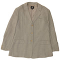 Calvin Klein Womens 3 Button Blazer Jacket US 14 XL Grey Viscose