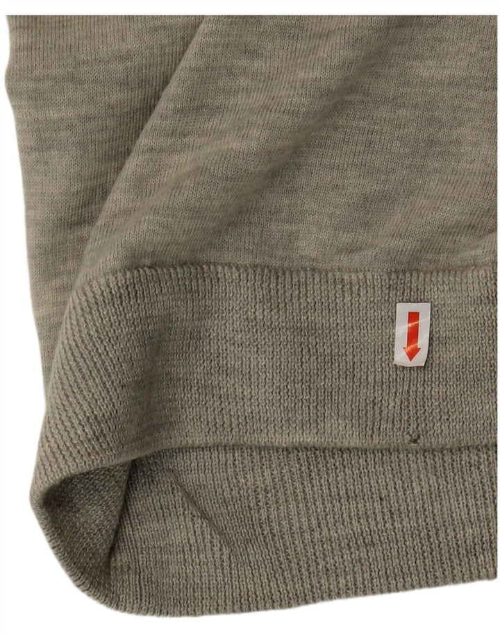J. CREW Womens Boat Neck Jumper Sweater UK 10 Small Grey Merino Wool