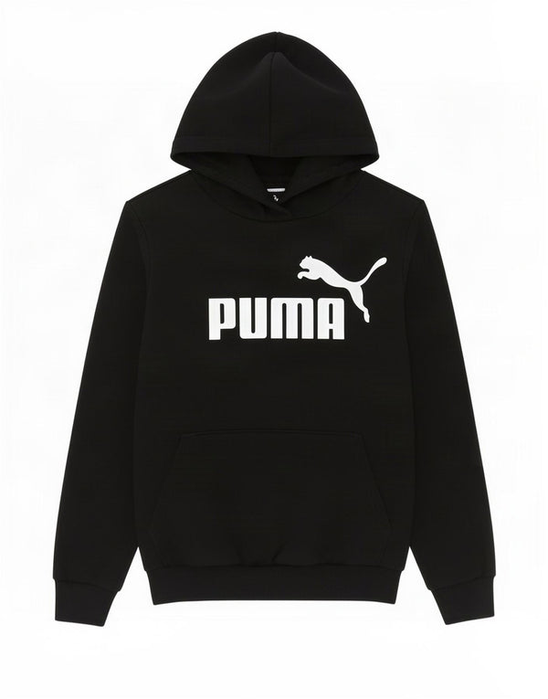 Puma Boys Graphic Hoodie Jumper 11-12 Years Black Cotton