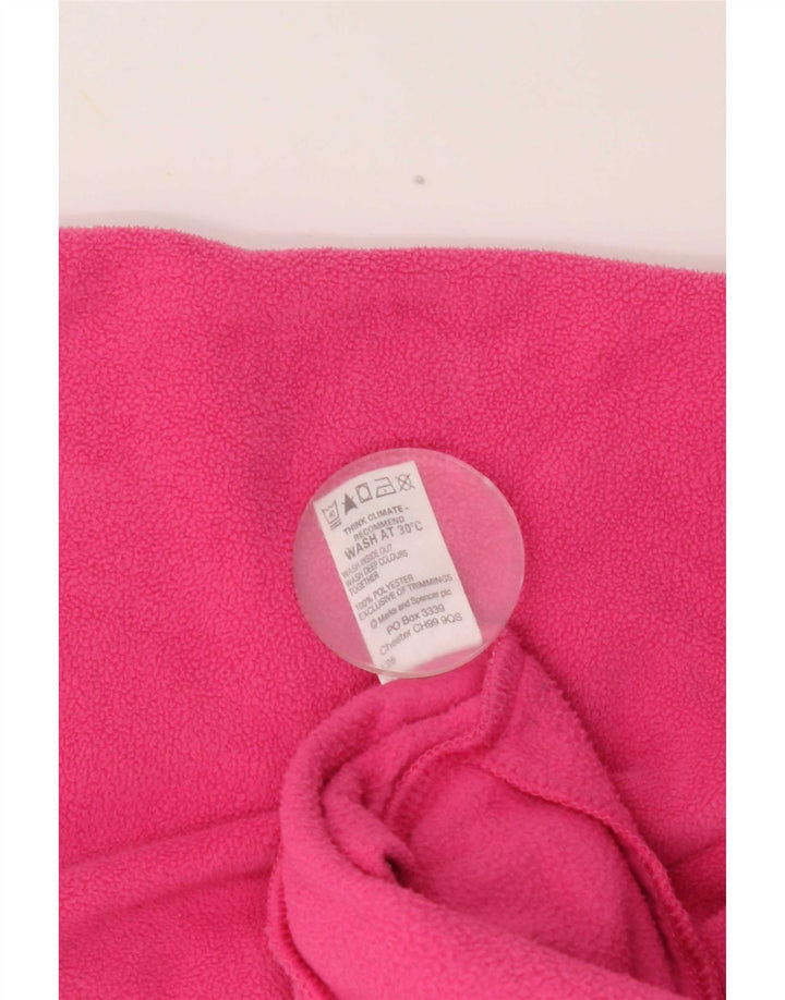 Marks & Spencer Womens Fleece Jacket UK 18 XL Pink Polyester