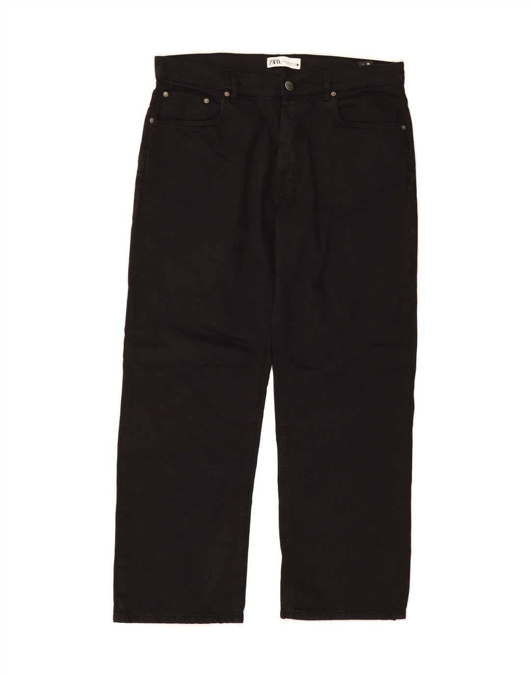 ZARA Womens Straight Jeans EU 44 Large W36 L29 Black Cotton Vintage Zara and Second-Hand Zara from Messina Hembry 