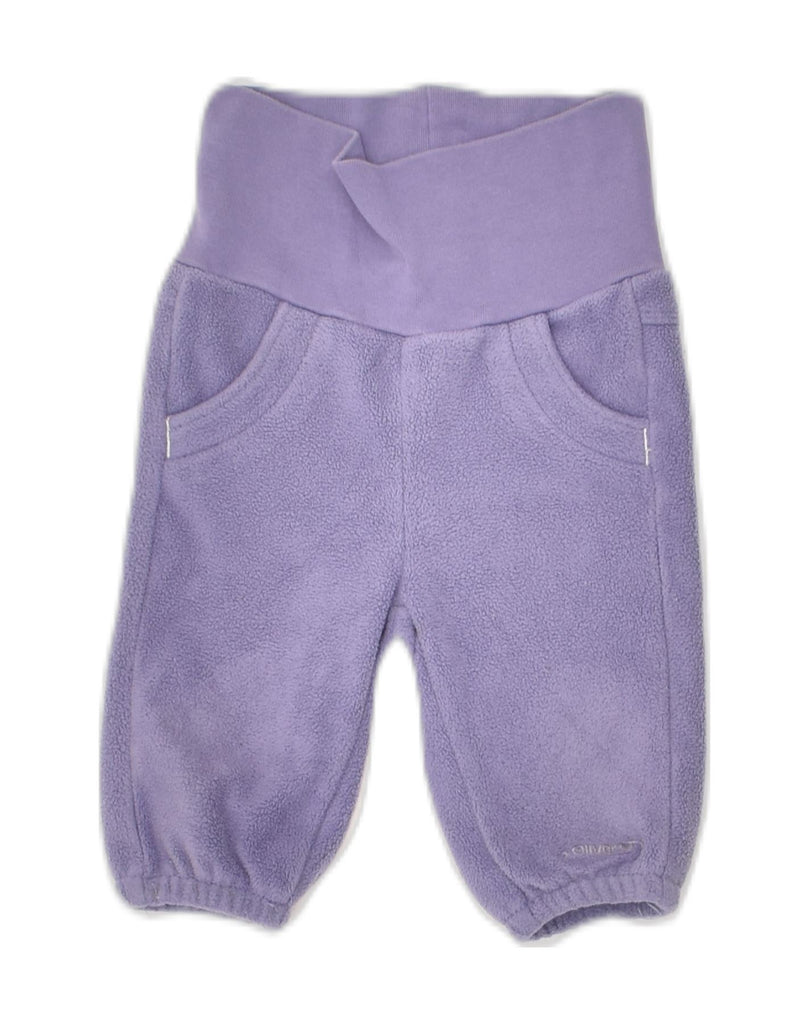 S.OLIVER Baby Girls High Waist Fleece Trousers 0-3 Months Purple Cotton | Vintage S.Oliver | Thrift | Second-Hand S.Oliver | Used Clothing | Messina Hembry 