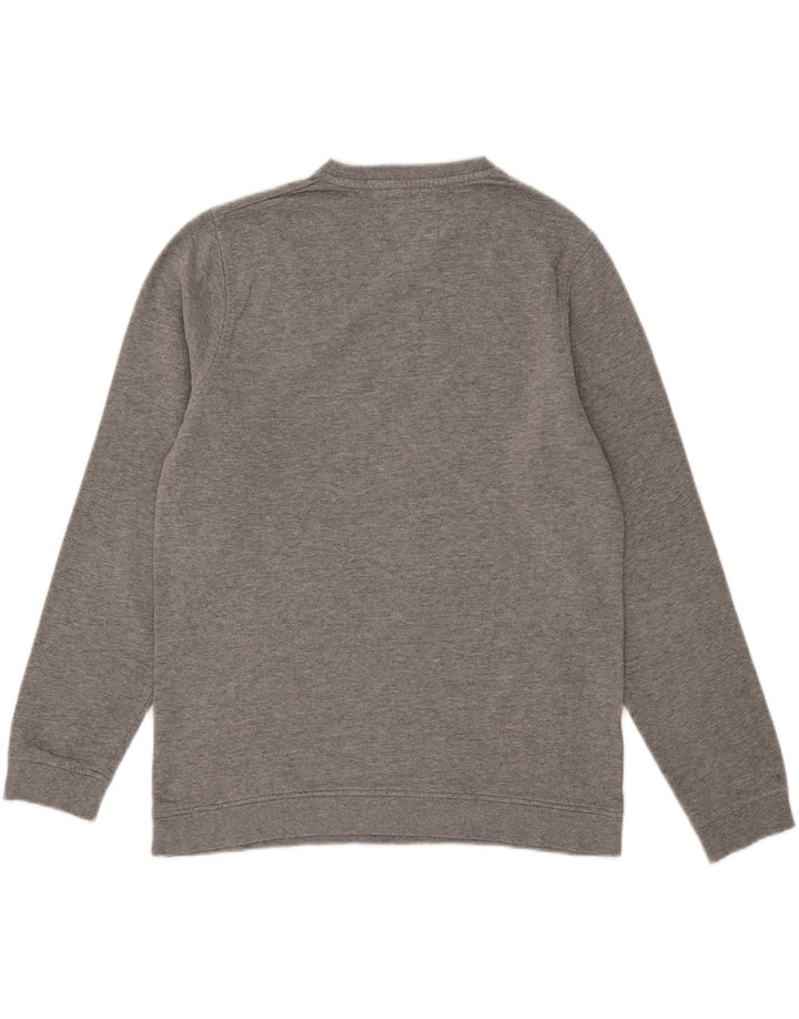 Jack & Jones Mens Graphic Sweatshirt Jumper Large Grey Flecked Cotton