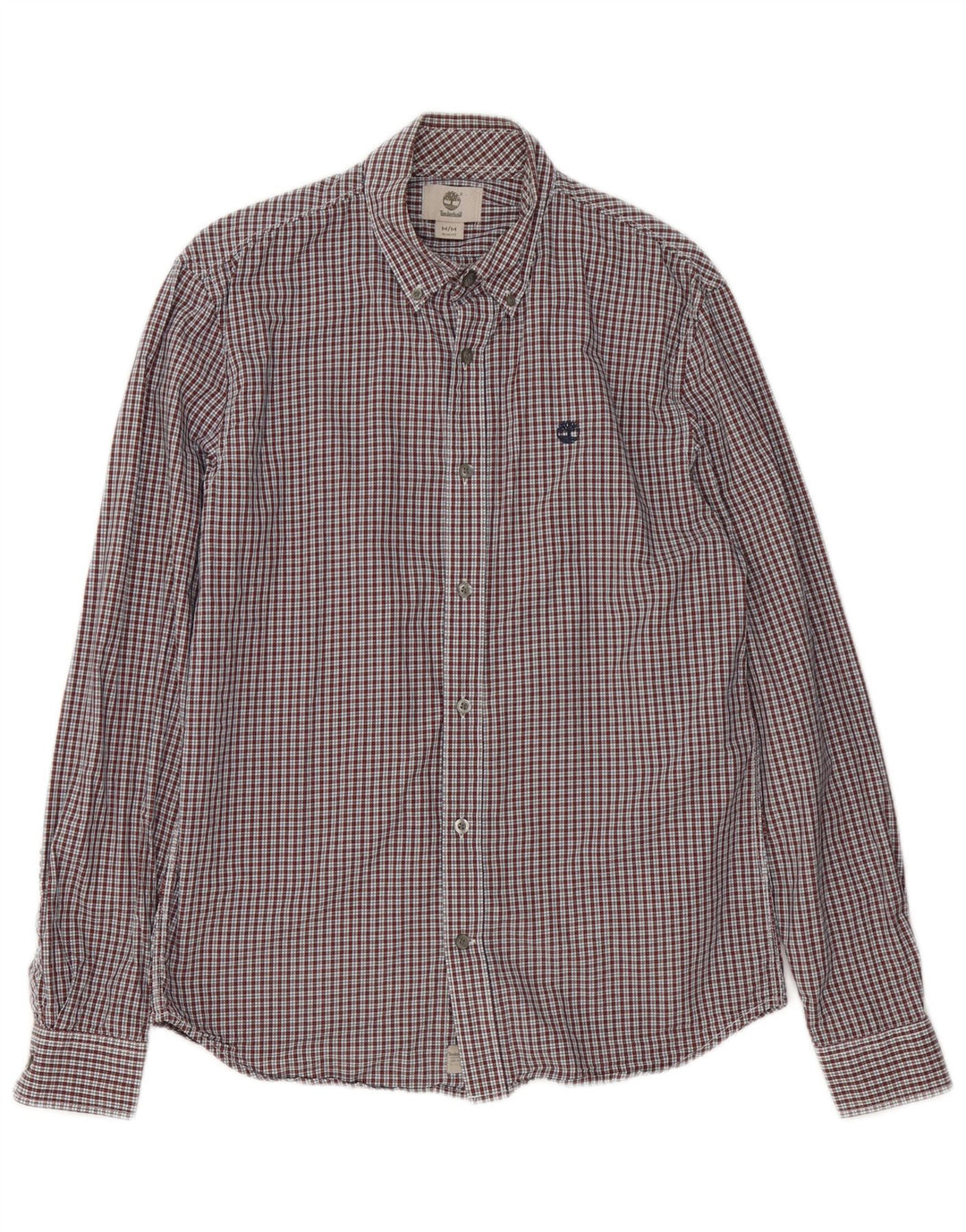 Timberland Mens Slim Fit Shirt Medium Red Gingham
