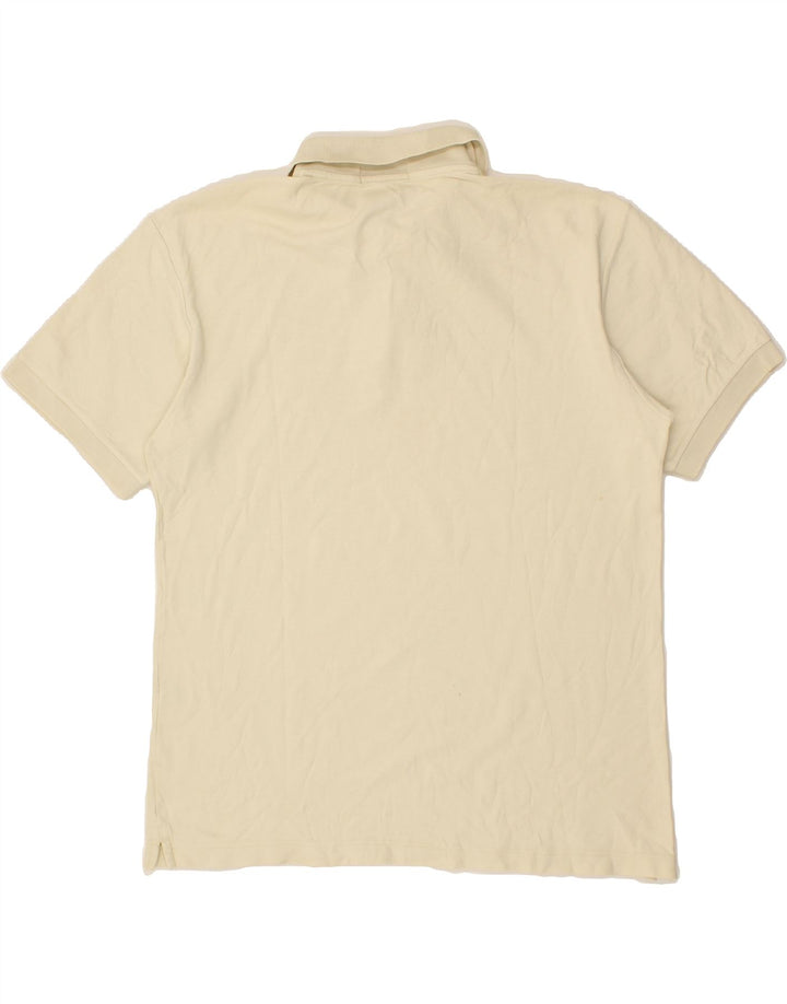 FILA Mens Polo Shirt Medium Beige Cotton Vintage Fila and Second-Hand Fila from Messina Hembry 