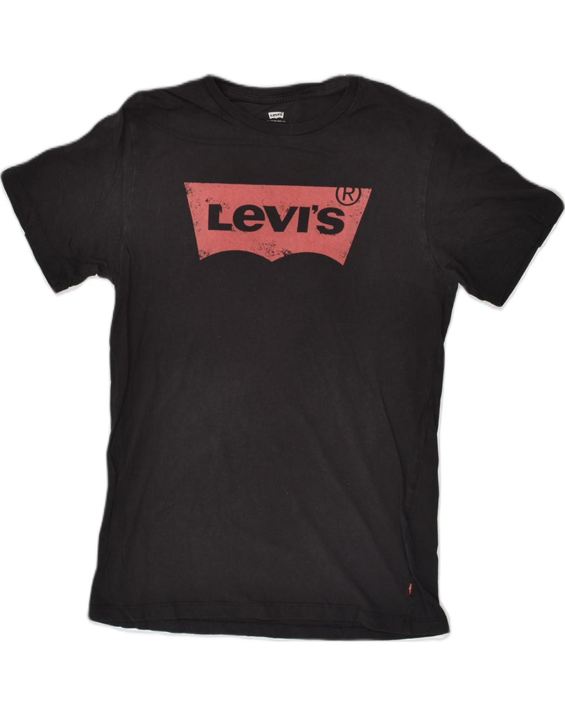 LEVI'S Mens Graphic T-Shirt Top Small Black Cotton | Vintage Levi's | Thrift | Second-Hand Levi's | Used Clothing | Messina Hembry 