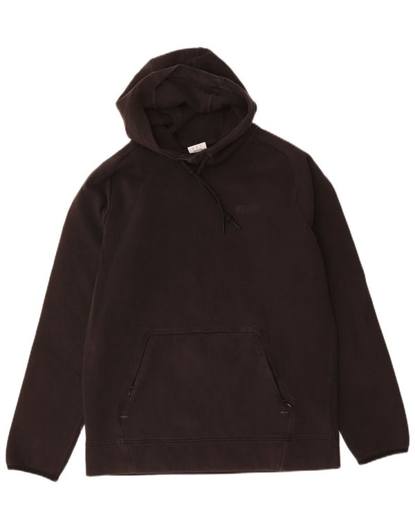 Puma Mens Hoodie Jumper Large Black Cotton