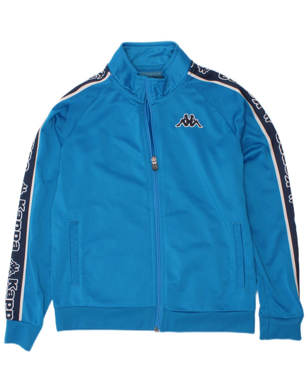 Kappa Boys Graphic Tracksuit Top Jacket 11-12 Years Blue Colourblock