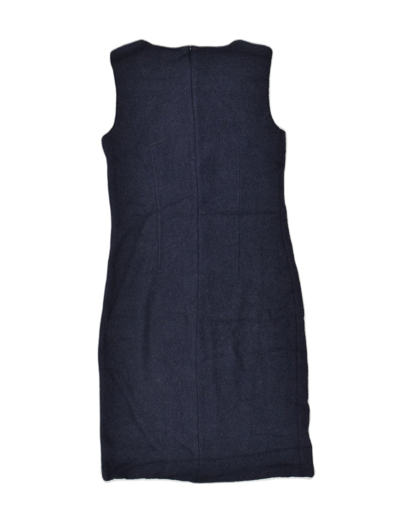 LAURA ASHLEY Womens Sheath Dress UK 8 Small Navy Blue Viscose | Vintage Laura Ashley | Thrift | Second-Hand Laura Ashley | Used Clothing | Messina Hembry 