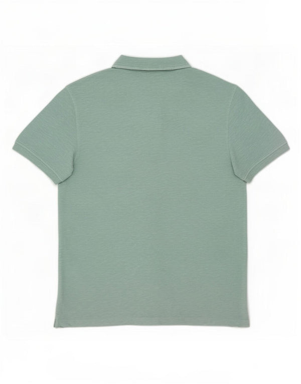 Gap Mens Polo Shirt Large Green Flecked Cotton